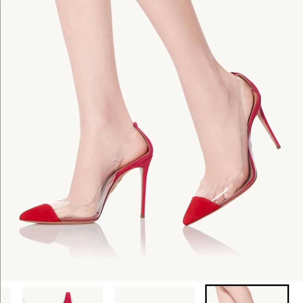 NEW AQUAZZURA NAKED PUMP SHOE HEEL 40/10 $795. - Picture 2 of 7